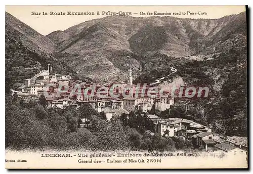 Cartes postales Luceram Vue generale Environs de Nice