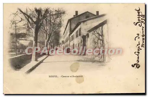 Cartes postales Sospel Caserne et Boulevard