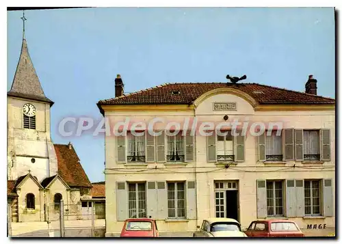 Cartes postales moderne Saint Germain sur Morin l'Eglise et la Mairie