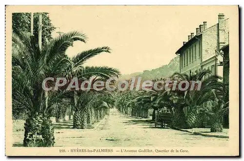 Cartes postales Hyeres les Palmiers L'Avenue Godillot Quartier de la Gare