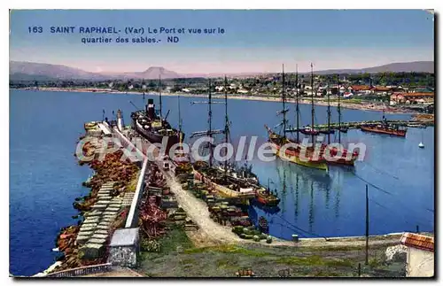 Cartes postales Saint Raphael Le Port et vue sur le quartier des sables