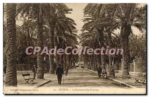 Cartes postales Hyeres Le boulevard des Palmiers