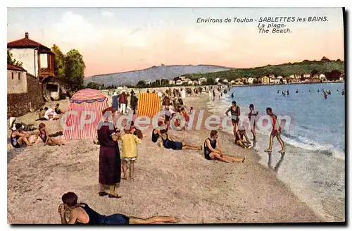 Ansichtskarte AK Environs de Toulon Sablettes les Bains La plage