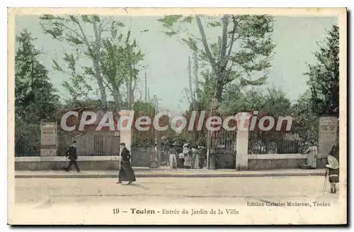 Cartes postales Toulon Entree du Jardin de la Ville