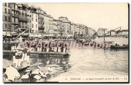 Cartes postales Toulon Quai Cronstadt in jour de fete