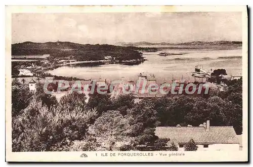 Cartes postales Ile de Porquerolles vue generale