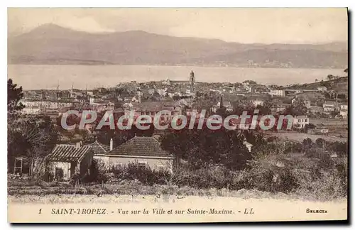 Cartes postales Saint Tropez vue sur la Ville et sur Sainte Maxime