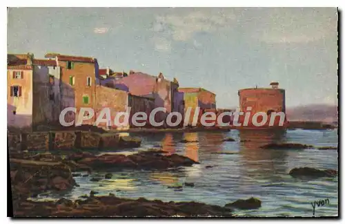 Cartes postales Cote d'Azur Saint Tropez Var le Quartier des Pecheurs et la vieille tour