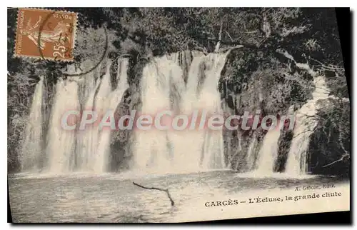 Cartes postales Carces l'ecluse la grande chute