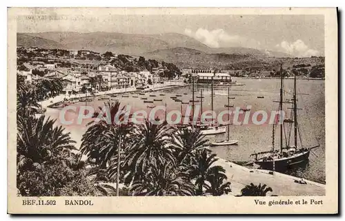 Cartes postales Bandol Vue generale et le port