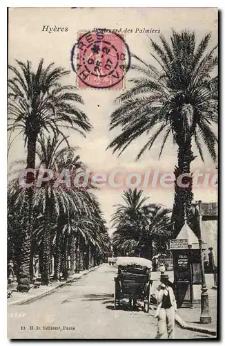Cartes postales Hyeres Boulevard des Palmiers