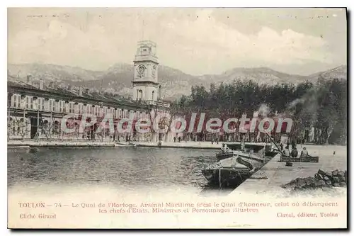 Cartes postales Toulon Le Quai de l'Horloge