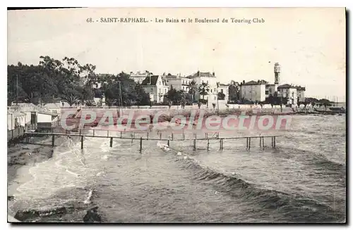 Cartes postales Saint Raphael Les Bains et le Boulevard du Touring Club