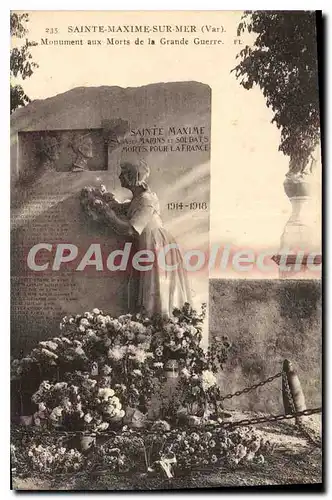 Cartes postales Sainte Maxime sur Mer Var Monument aux Morts de la Grande Guerre