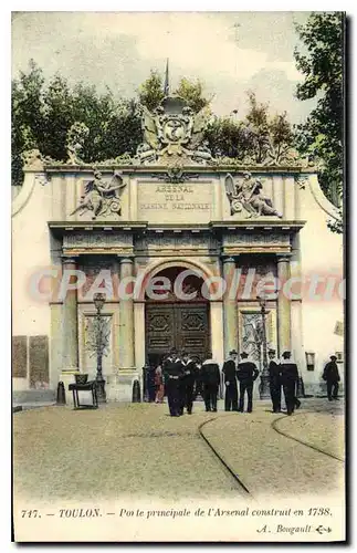 Cartes postales Toulon Porte pricipale de l'Arsenal construit en 1738