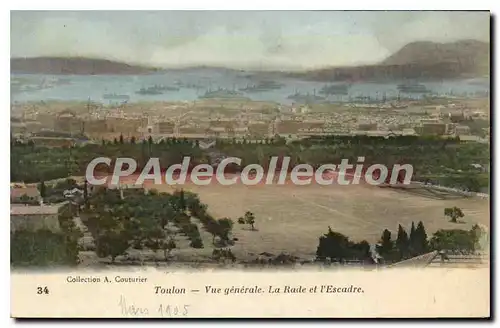 Cartes postales Toulon Vue generale la Rade et l'Escadre