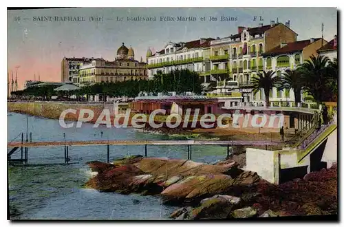 Cartes postales Saint Raphael Var Le Boulevard Felix Martin et les Bains