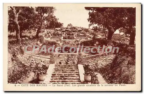 Cartes postales Cote des Maures Le Rayol Var Les grands escaliers de la terrasse du Patek