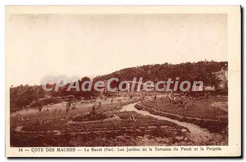 Cartes postales Cote des Maures Le Rayol Var Les Jardins de la Terrasse du Patek et la Pergola