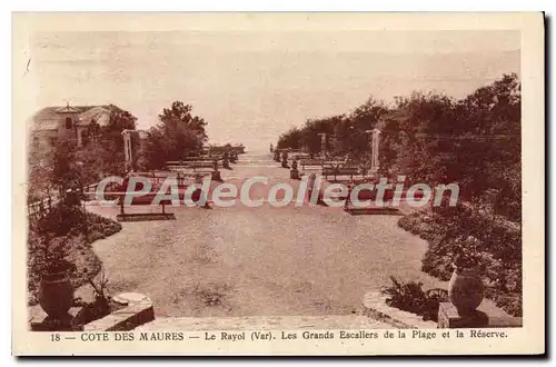 Ansichtskarte AK Cote des Maures Le Rayol Var Les Grands Escaliers de la Plage et la Reserve