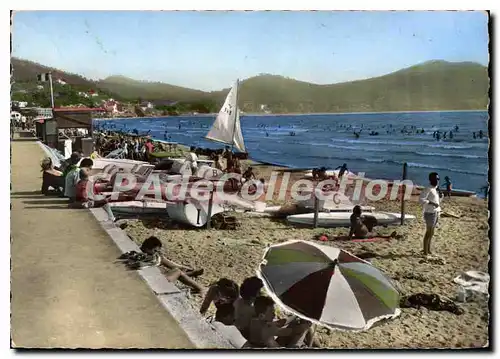 Moderne Karte La Cote d'Azur St Cyr sur Mer Les Lecques Vue de la Plage