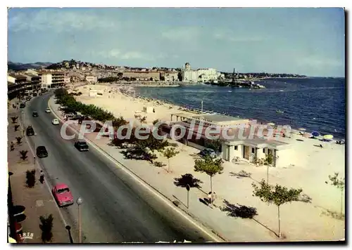 Moderne Karte La Cote d'Azur French Riviera Frejus Plage et Daint Raphael Var