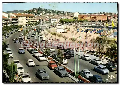 Moderne Karte La Cote d'Azur Saint Raphael Var vu de Frejuis Plage Le Boulevard de la Liberation