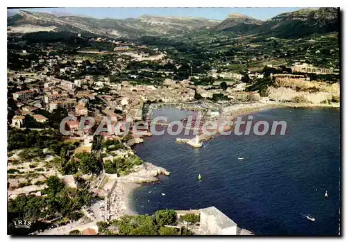 Moderne Karte Reflets de Provence Cassis et ses Calanques B du R Vue aerienne du Petit Port et les Plages du