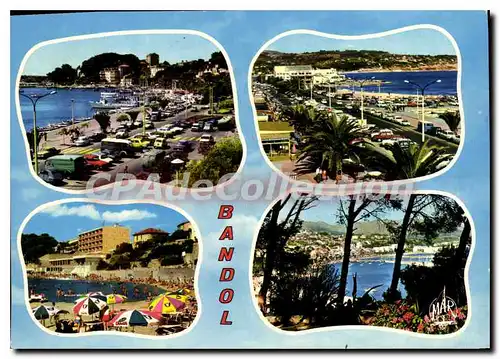 Cartes postales moderne La Cote d'Azur Bandol Var Le Quai La Plage Rene Cros Vue generale