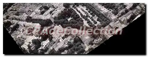 Moderne Karte Draguignan Var Vue aerienne sur la Ville les Allees la Poste au centre la Cathedrale