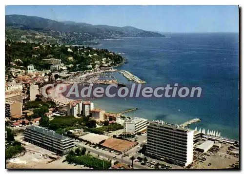 Moderne Karte Cote d'Azur French Riviera Le Lavandou Var Vue aerienne Au loin Saint Clair et La Fossette