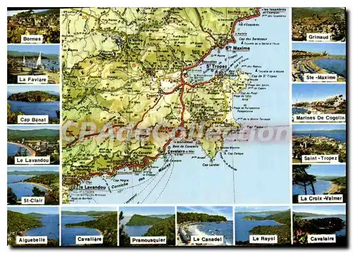 Cartes postales moderne De Bormes et le Lavandou Saint Tropez et Sainte Maxime