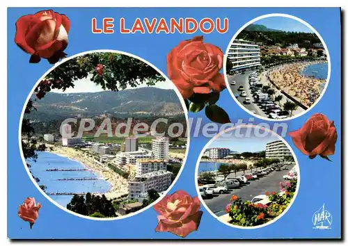 Moderne Karte La Cote D'Azur Souvenir du Lavandou Var