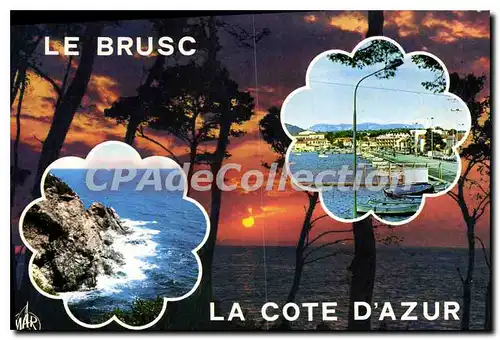 Moderne Karte La Cote D'Azur Le Brusc Var