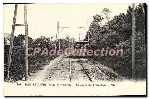 Ansichtskarte AK Bon Secours Seine Infeieure La ligne du Tramway