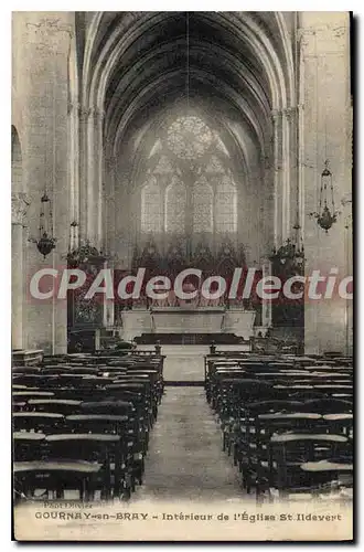 Cartes postales Gournay en Bray interieur de l'eglise St Hildevert