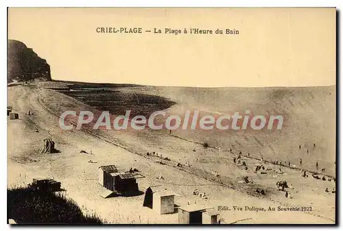 Cartes postales Criel Plage la plage a l'Heure du Bain