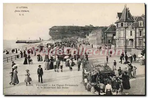 Ansichtskarte AK Fecamp la Digue promenade et le boulevard des Bains