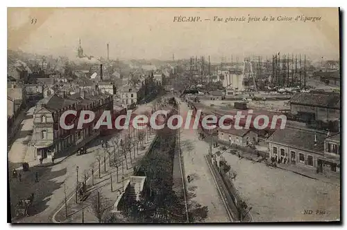 Cartes postales Fecamp vue generale prise de la Caisse d'Epargne