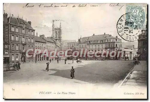 Cartes postales Fecamp la place Thiers