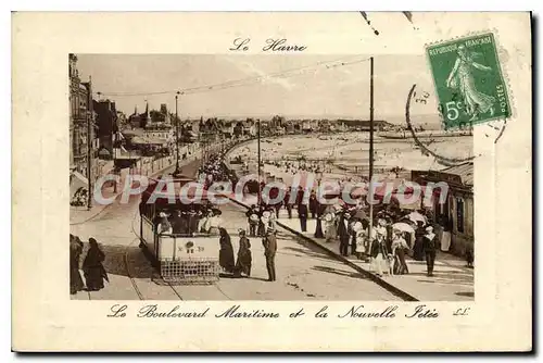 Cartes postales Le Havre le boulevard Maritime et la Nouvelle Jetee