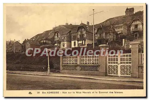 Cartes postales St Adresse vue sur le Nice Havrais et le Sommet des Falaise