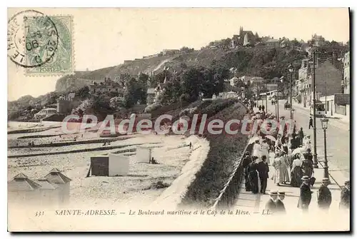 Cartes postales Saint Adresse le boulevard Maritime et le Cap de la Heve