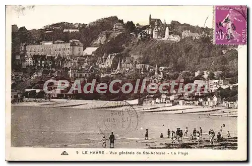 Ansichtskarte AK Le Havre vue generale de Ste Adresse la plage