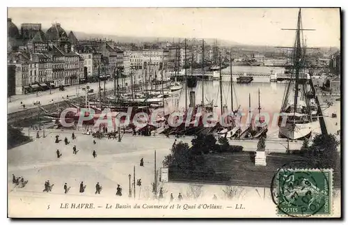 Ansichtskarte AK Le Havre le Bassin du commerce et le Quai d'Orleans