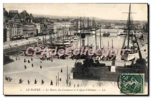 Cartes postales Le Havre le Bassin du commerce et le Quai d'Orleans