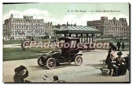 Cartes postales Dieppe les hotels vue du boulevard