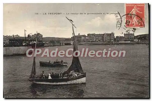 Cartes postales Le Treport le retour de la Promenade et le passer