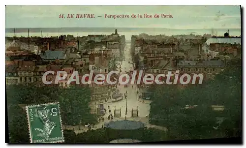 Cartes postales Le Havre Perspective de la rue de Paris