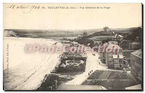 Cartes postales Veulettes S Inf vue generale de la plage